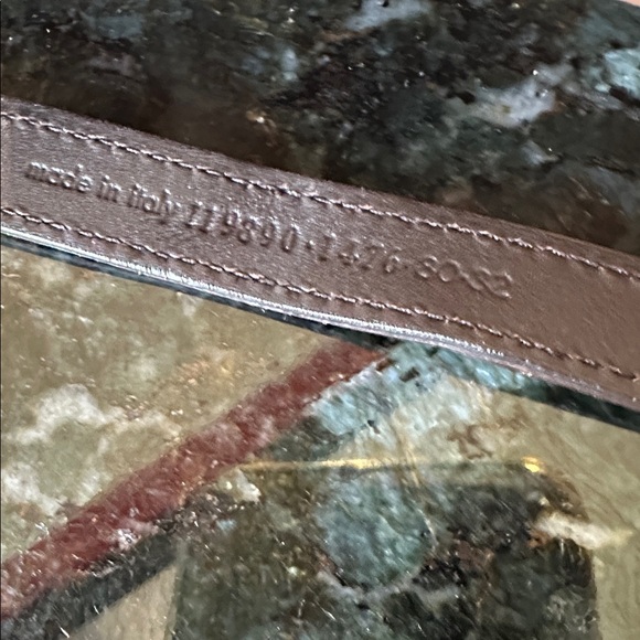 Yves St. Laurent Tom Ford Brown Leather Belt with Gold Buckle main image 5